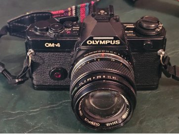 Fotokaamera Olympus OM-4, 50 mm, 1.4 lens