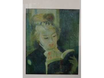 Repro Pierre-Auguste Renoir maalist "La Liseuse", 55 x 66 cm