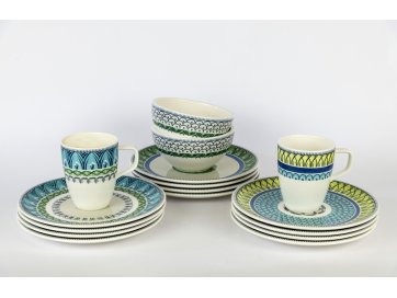 Rohelise-sinise äärega lauanõud Villeroy & Boch